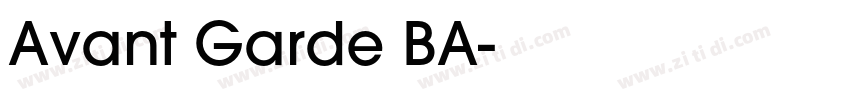 Avant Garde BA字体转换